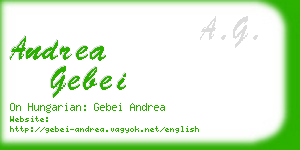 andrea gebei business card